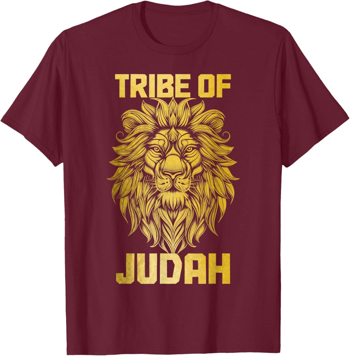 Lion Of Judah Tribe Hebrew Israelite Christian Jewish YHWH T-Shirt - T-Shirt | Maroon