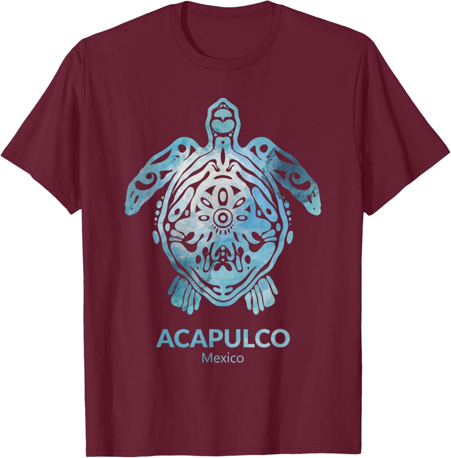 Acapulco Mexico Sea Turtle Ocean Souvenir T-Shirt - T-Shirt | Maroon