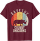Retro Save The Chubby Unicorn Shirt Gift Funny Animal Rhino T-Shirt - T-Shirt | Maroon