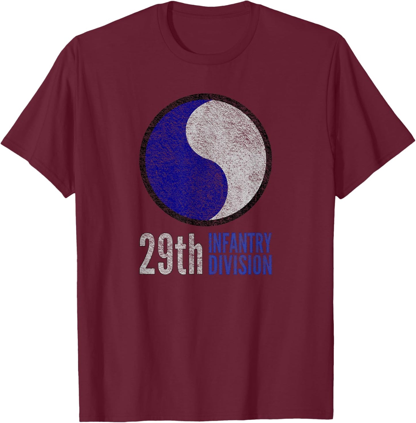 29th Infantry Division Army T-Shirt - T-Shirt | Maroon
