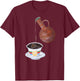 Eritrean Habesha Best Design Eritrean Flag Jebena Coffe T-Shirt - T-Shirt | Maroon