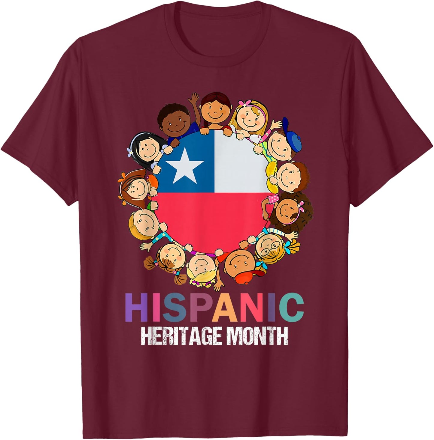 Chileans,hsipanic heritage month, Chile flag Boy Kids Girl T-Shirt - T-Shirt | Maroon