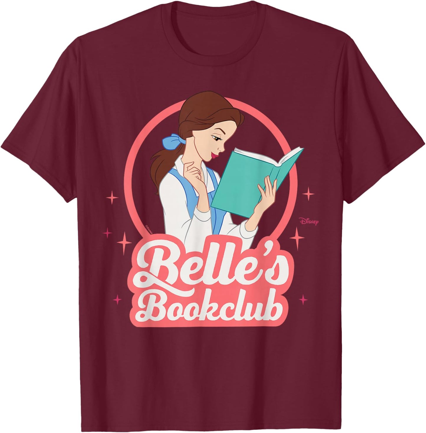 Disney Princess - Belle's Bookclub T-Shirt - T-Shirt | Maroon