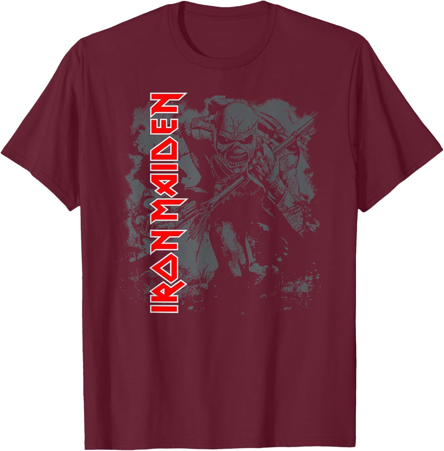 Iron Maiden - Hi Contrast Trooper T-Shirt - T-Shirt | Maroon