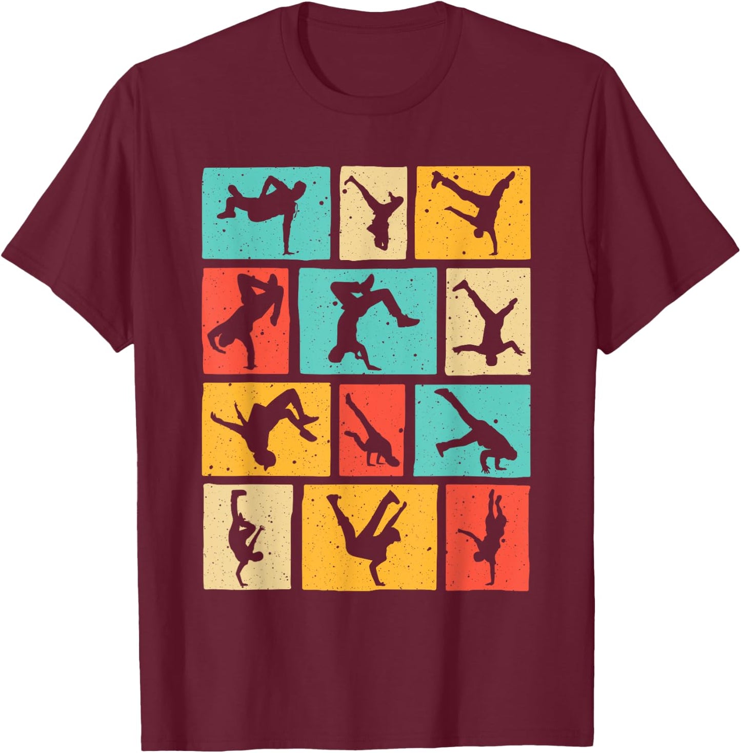 Funny Break Dancing Gift Vintage Hip-Hop Cool Break Dancer T-Shirt - T-Shirt | Maroon