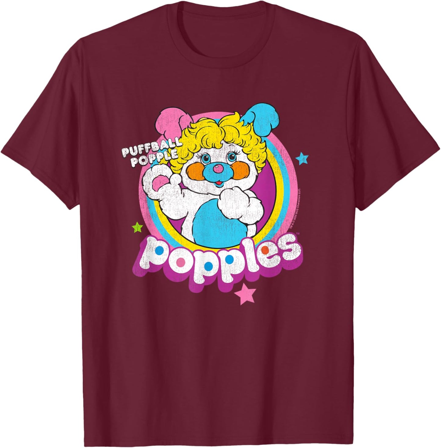 Popples Puffball Pobble T-Shirt - T-Shirt | Maroon