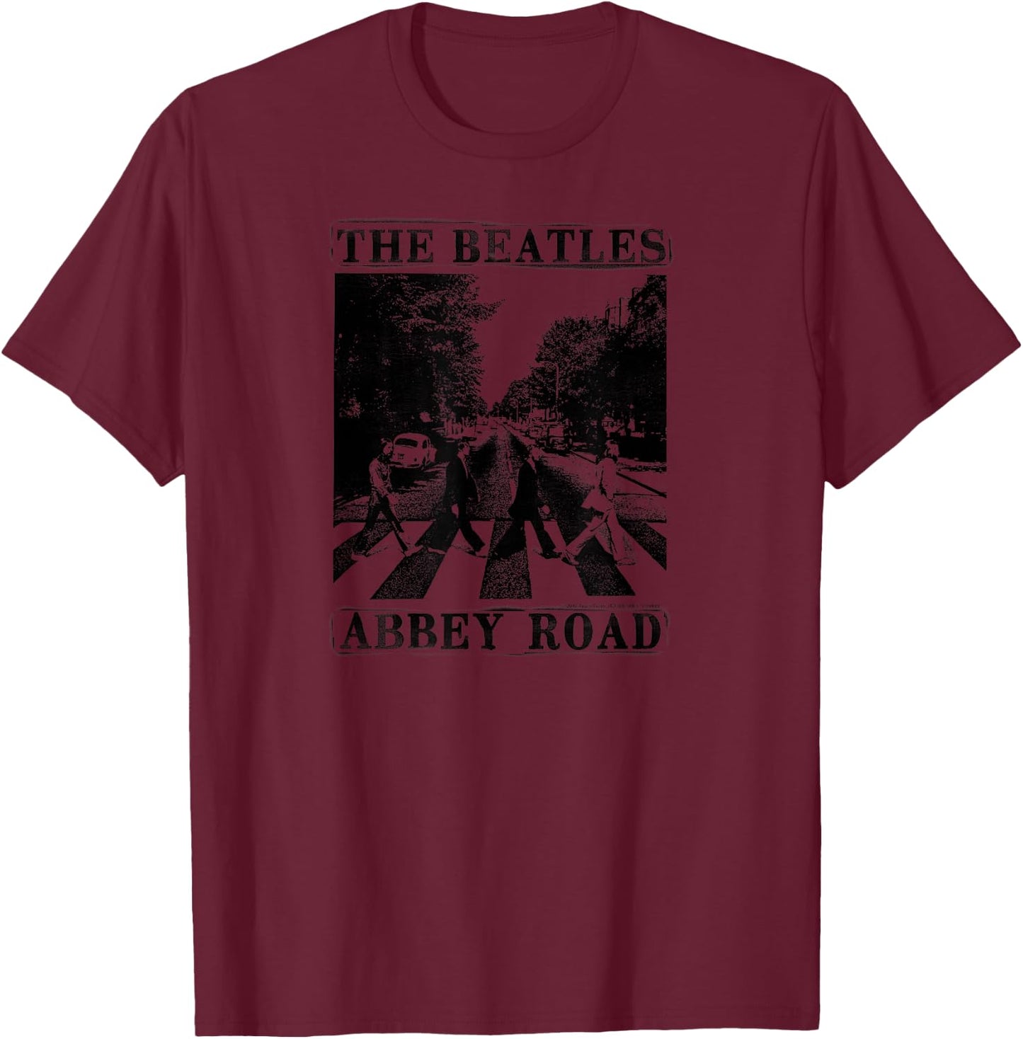 The Beatles - Abbey Road T-Shirt - T-Shirt | Maroon