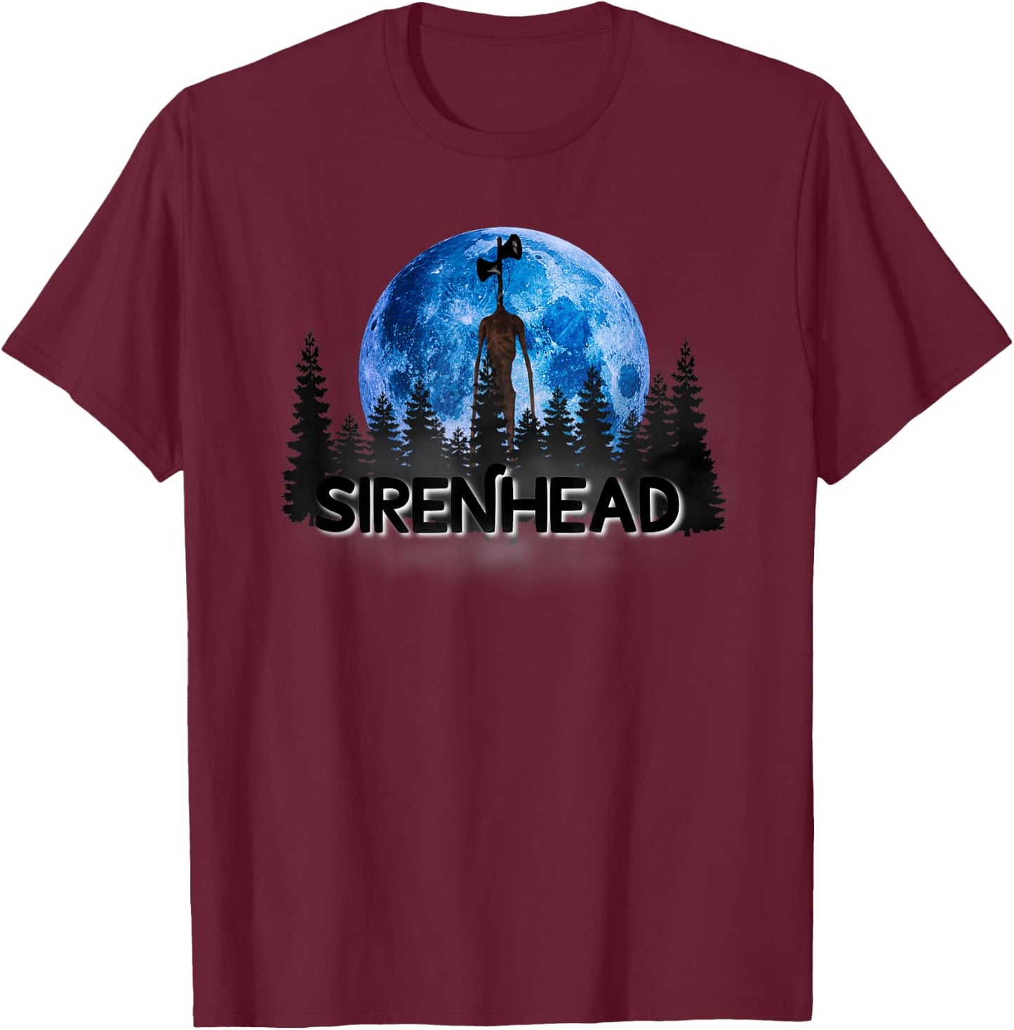 Siren head, Cartoon cat we love to escape from Siren head T-Shirt - T-Shirt | Maroon