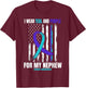 Suicide Awareness Prevention Women Men Nephew American Flag T-Shirt - T-Shirt | Maroon