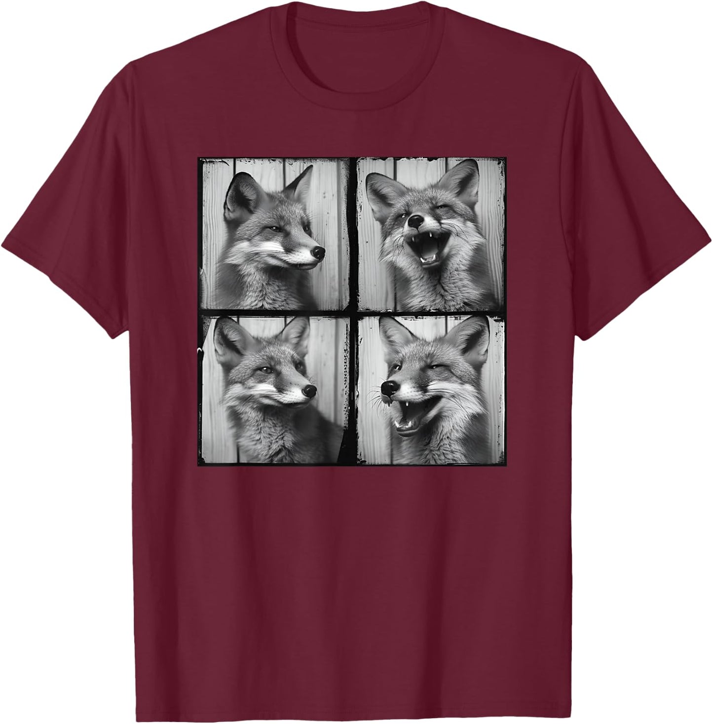 Funny Animal Fox Face Smiling Love True Foxes Pet Fox T-Shirt - T-Shirt | Maroon