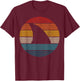 Shark Fin Vintage Scuba Diving Surf Retro Diver Gift T-Shirt - T-Shirt | Maroon