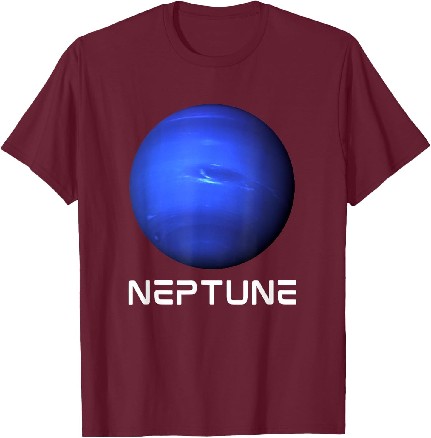 Solar System 8th Planet Neptune Outer Space T-Shirt - T-Shirt | Maroon