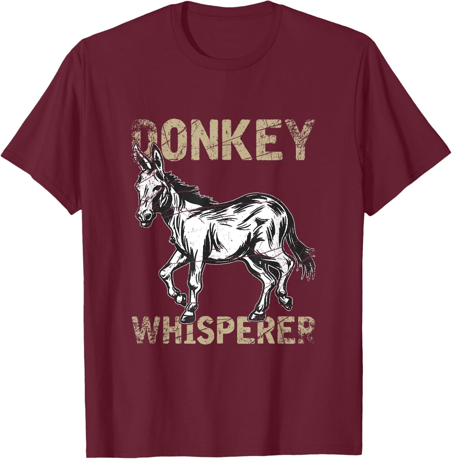 Donkey Whisperer Donkey T-Shirt - T-Shirt | Maroon