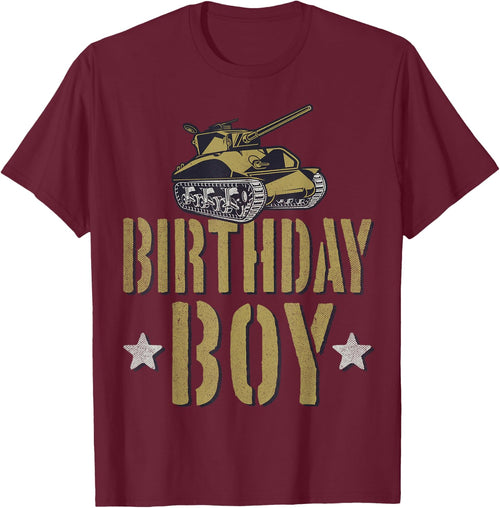 Army Party Birthday Boy Shirt Military Tank Boys Camo