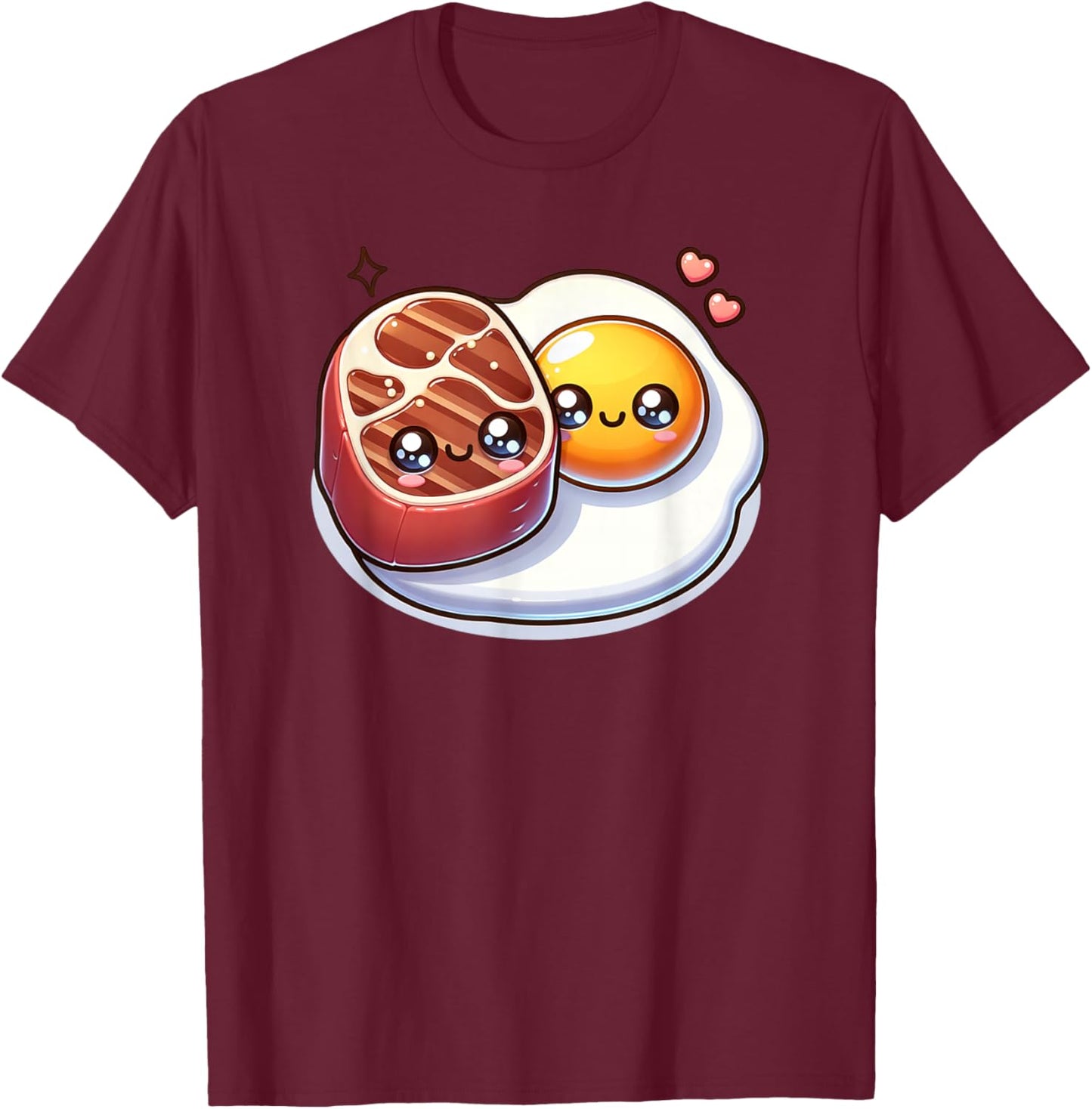 Carnivore Keto Diet Steak Egg Meat Eater Gym Fitness Workout T-Shirt - T-Shirt | Maroon