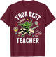 Star Wars Yoda Best Teacher Icons T-Shirt - T-Shirt | Maroon