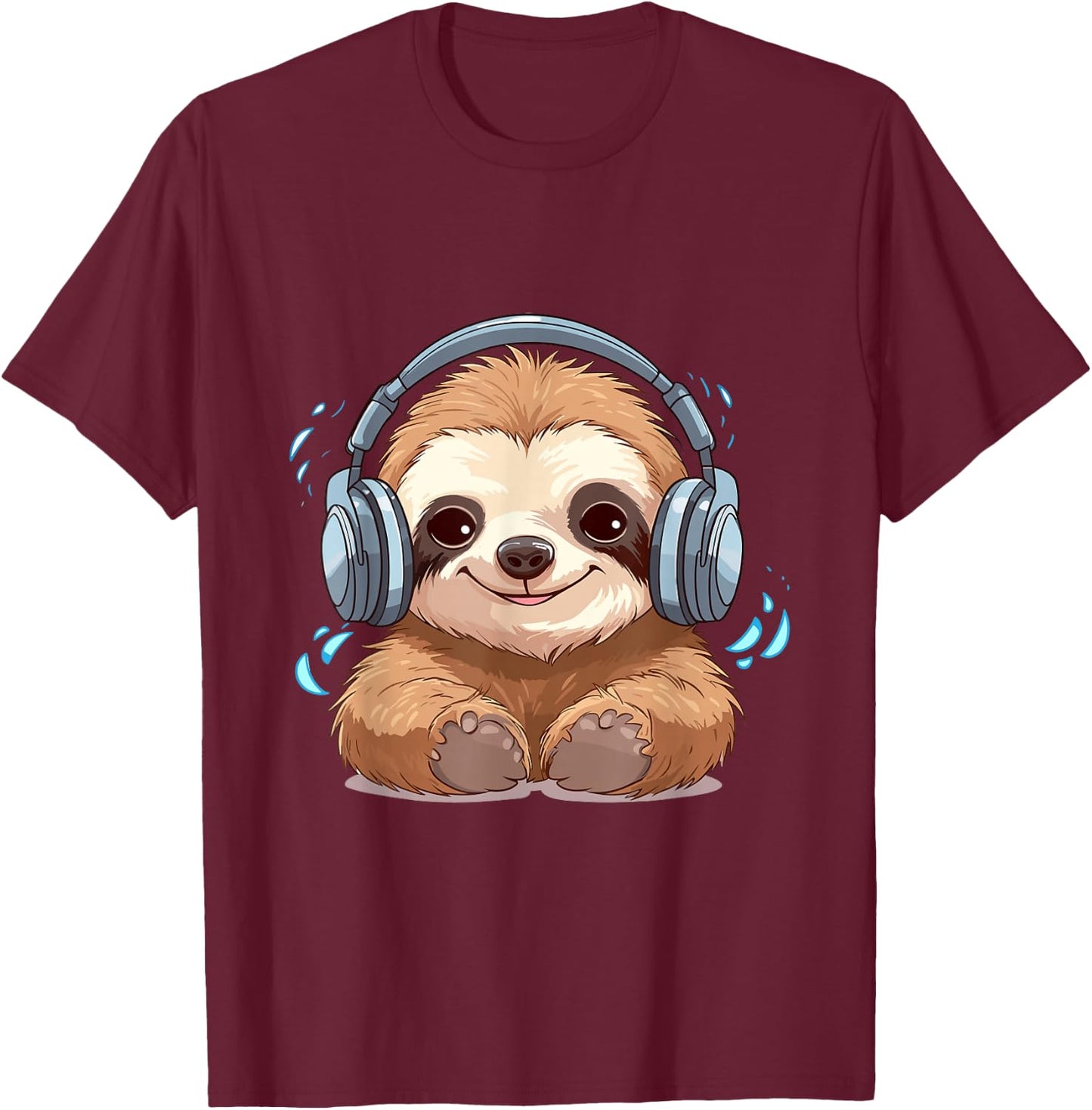 Cute Little Sloth Lover Lazy Sloth Lovers Women Kids T-Shirt - T-Shirt | Maroon