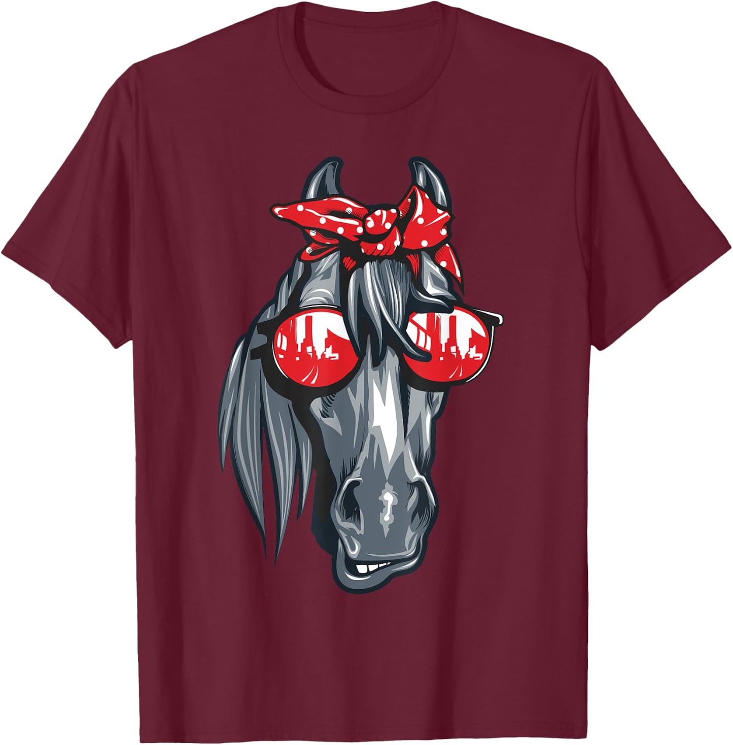 Horse Lover Shirt Women Girls Farmer Horse Equestrian T-Shirt - T-Shirt | Maroon