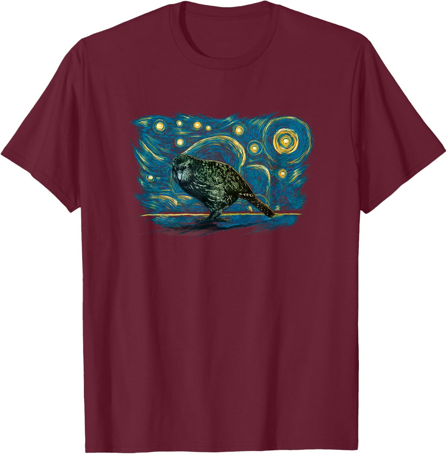 Retro Vintage Style Kakapo T-Shirt - T-Shirt | Maroon