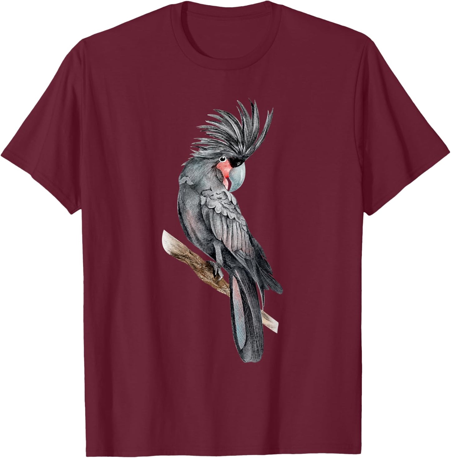Palm Cockatoo T-Shirt - T-Shirt | Maroon