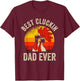 Vintage Chicken Dad Best Cluckin Dad Ever Proud Daddy Farmer T-Shirt - T-Shirt | Maroon