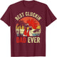 Vintage Chicken Dad Best Cluckin Dad Ever Proud Daddy Farmer T-Shirt - T-Shirt | Maroon