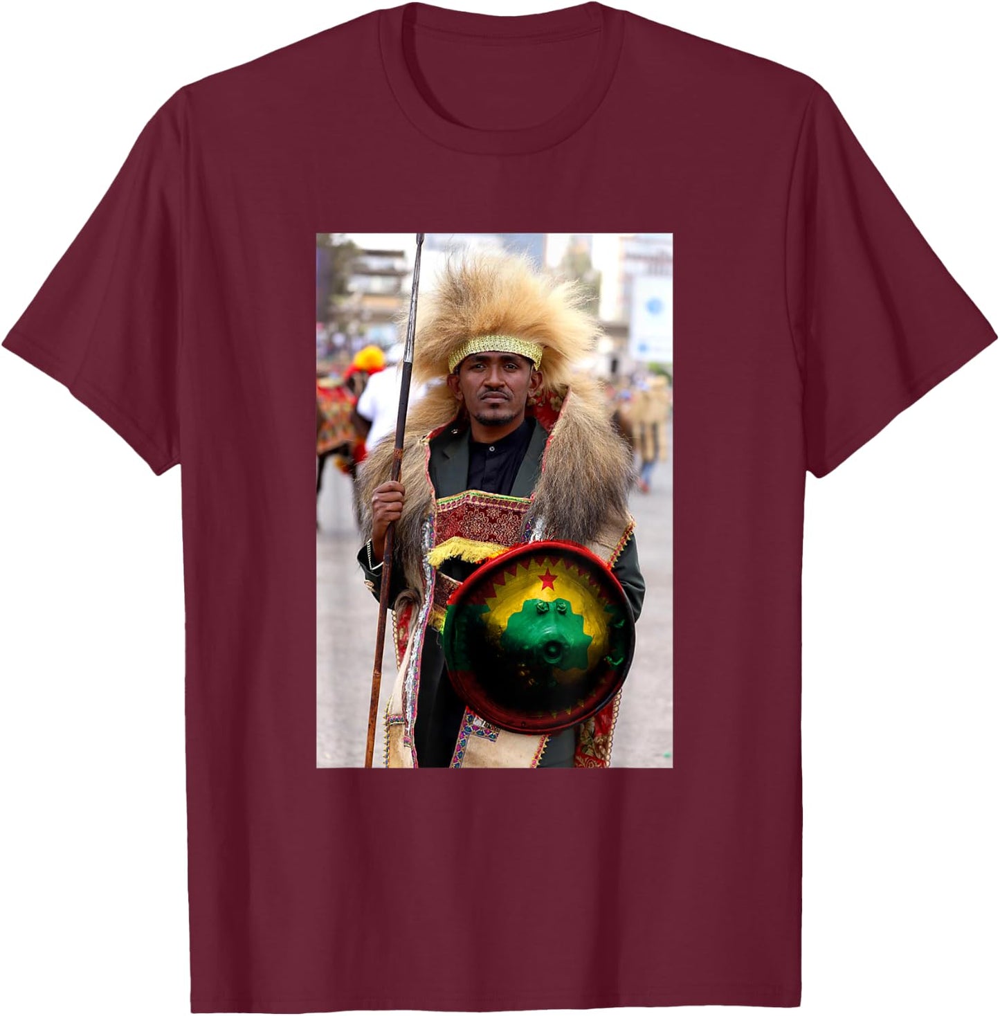 Oromo hero flag Ethiopian Oromo proud gift T-Shirt - T-Shirt | Maroon