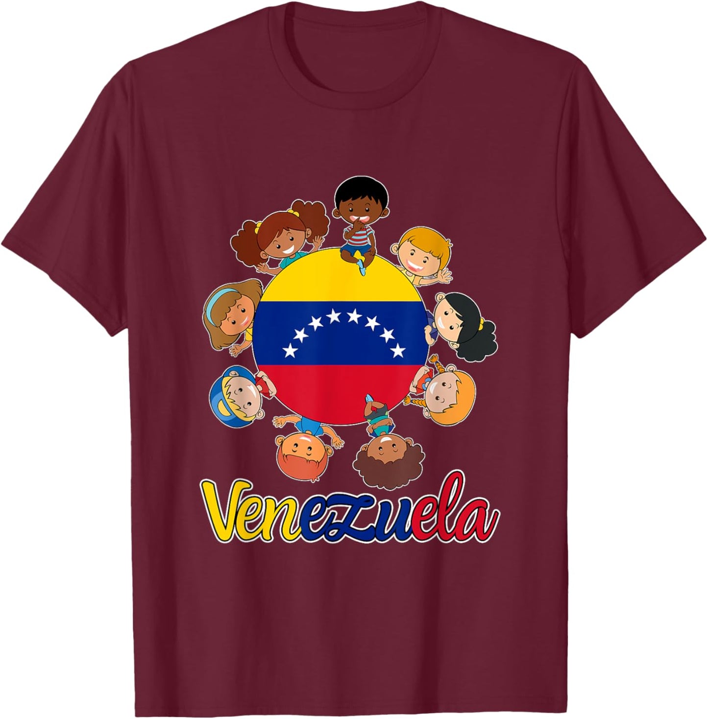 Hispanic Heritage Month Venezuela Kids Boys Girls Toddler T-Shirt - T-Shirt | Maroon