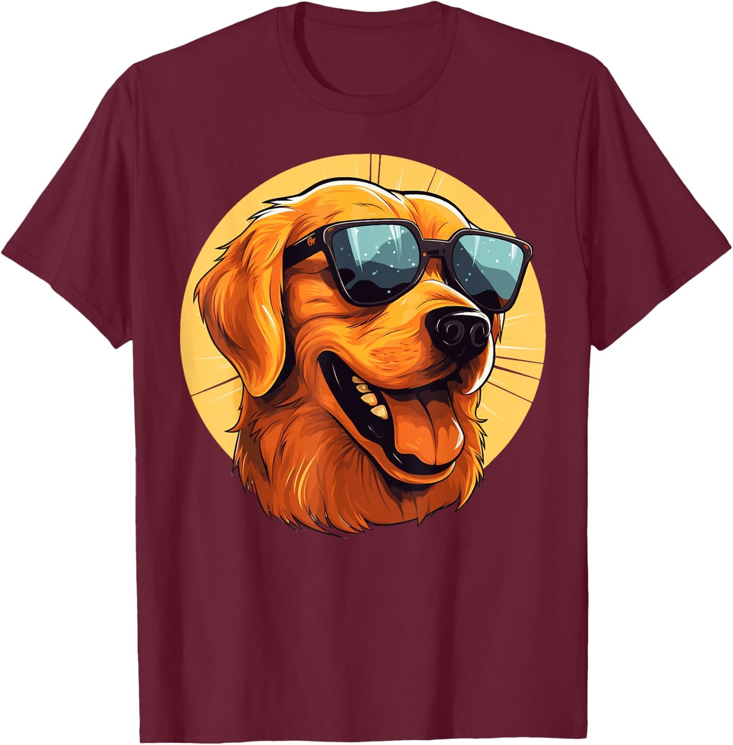 Golden Retriever for Kid Boys Girls Funny Dog Lover T-Shirt - T-Shirt | Maroon