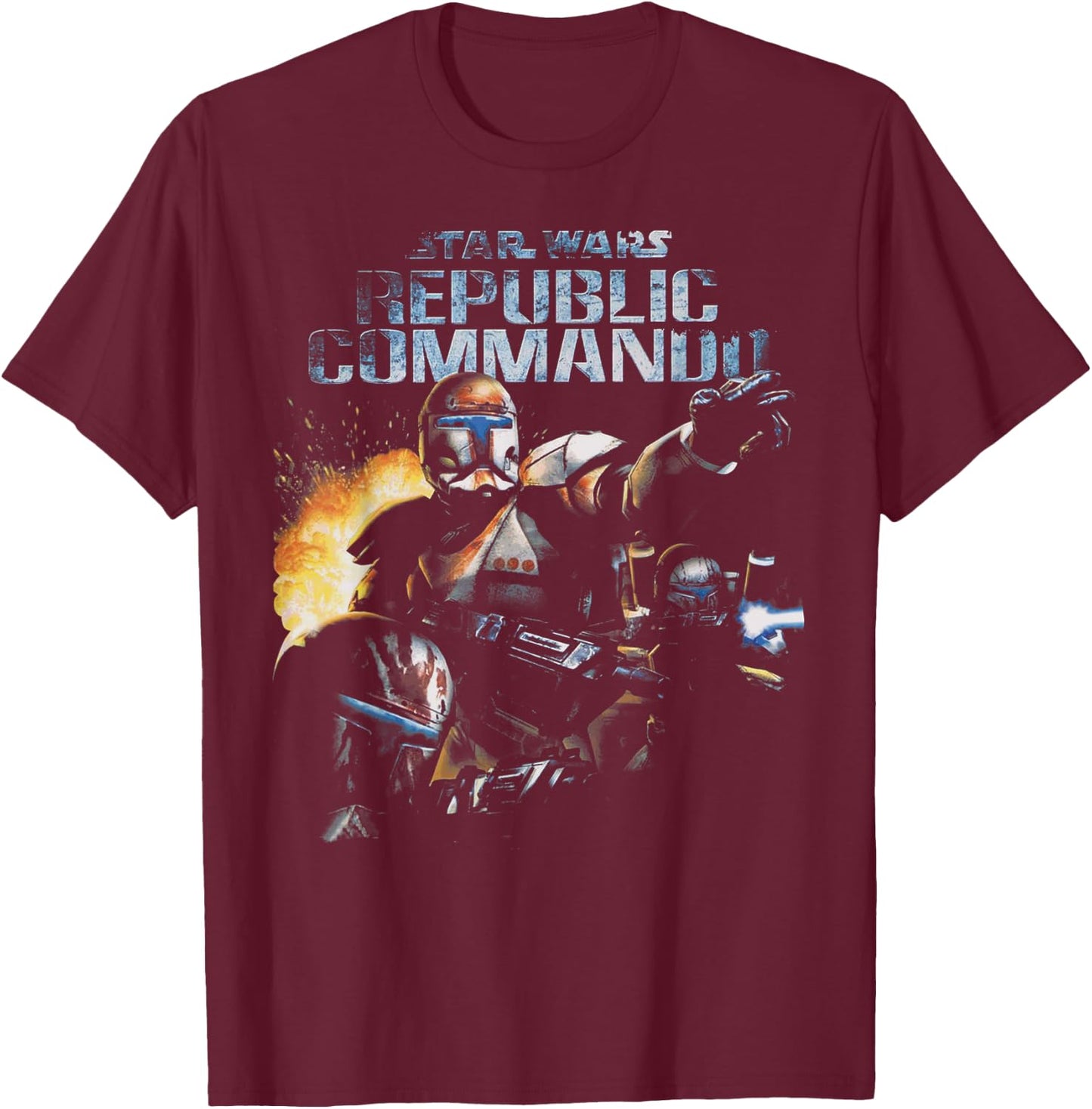 Star Wars Republic Commando Video Game T-Shirt - T-Shirt | Maroon