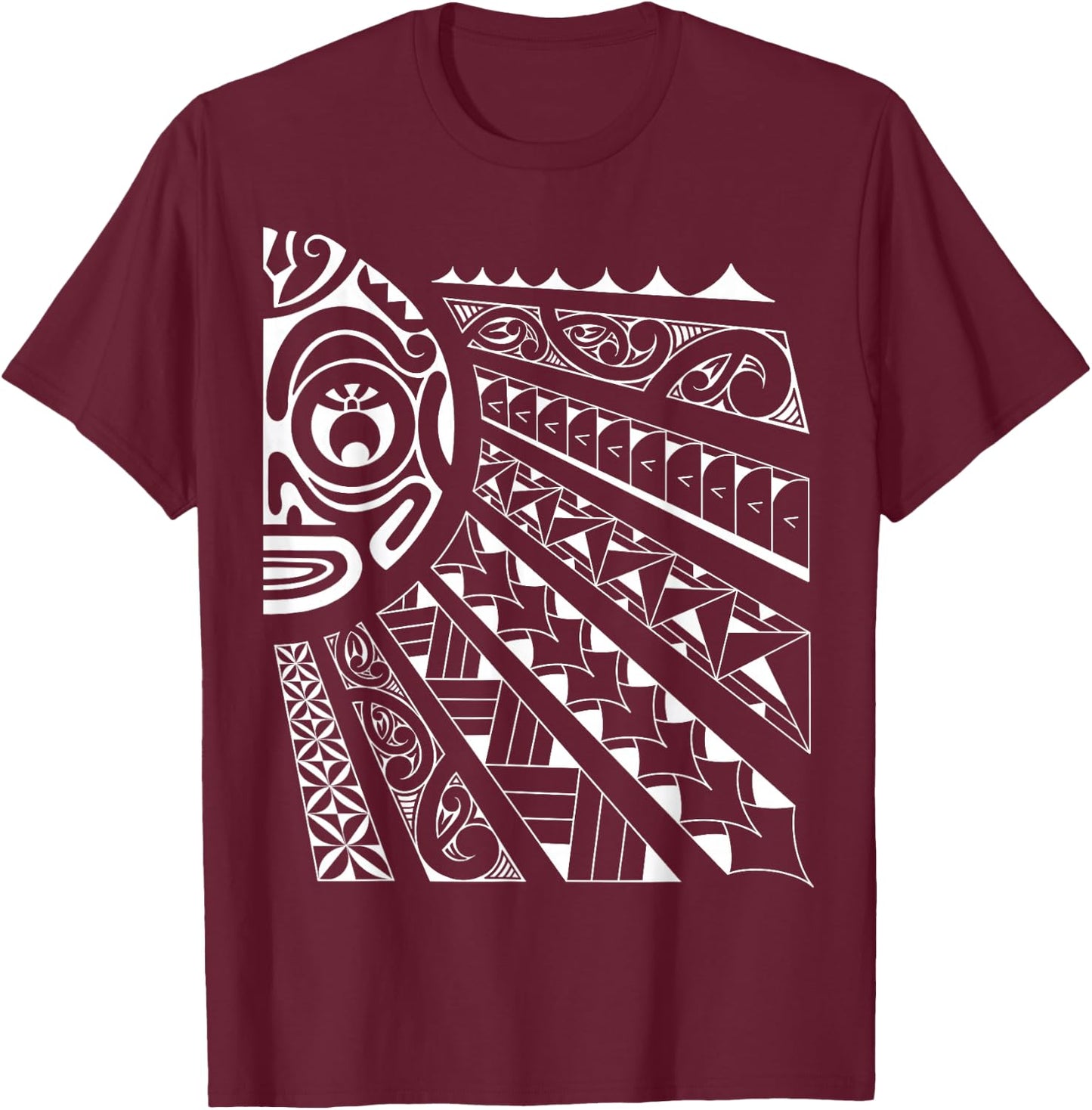Polynesian tiki sun T-Shirt - T-Shirt | Maroon