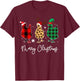 Merry Christmas Chickens T-Shirt - T-Shirt | Maroon