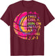Women Volleyball Teen Girl Runs On Jesus And Volleyball T-Shirt - T-Shirt | Maroon