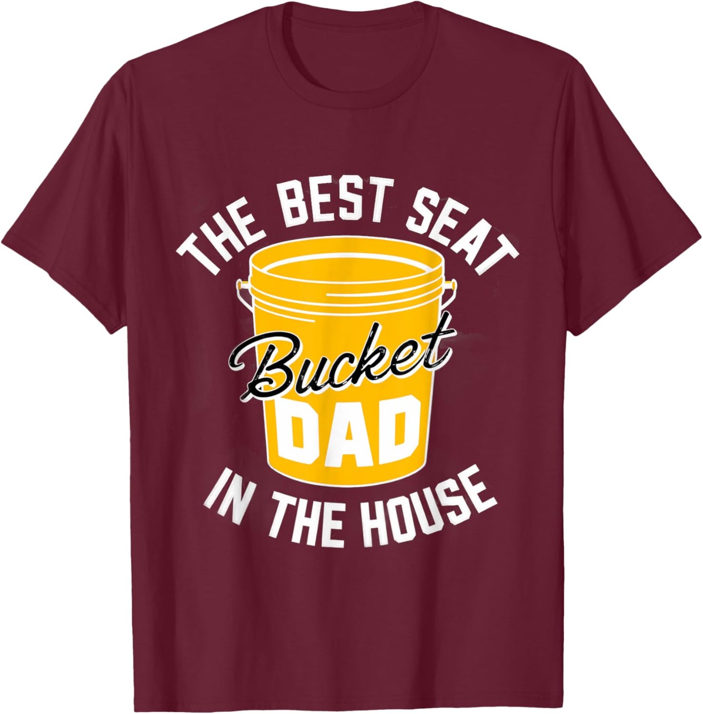 Softball Dad Best Seat in the House T-Shirt - T-Shirt | Maroon