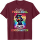 Goodbye Preschool Hello Kindergarten Graduate Black Girl Dab T-Shirt - T-Shirt | Maroon