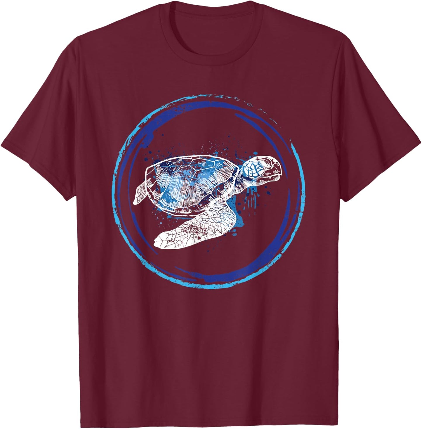 Ocean Animal Lover Gift Turtle T-Shirt - T-Shirt | Maroon