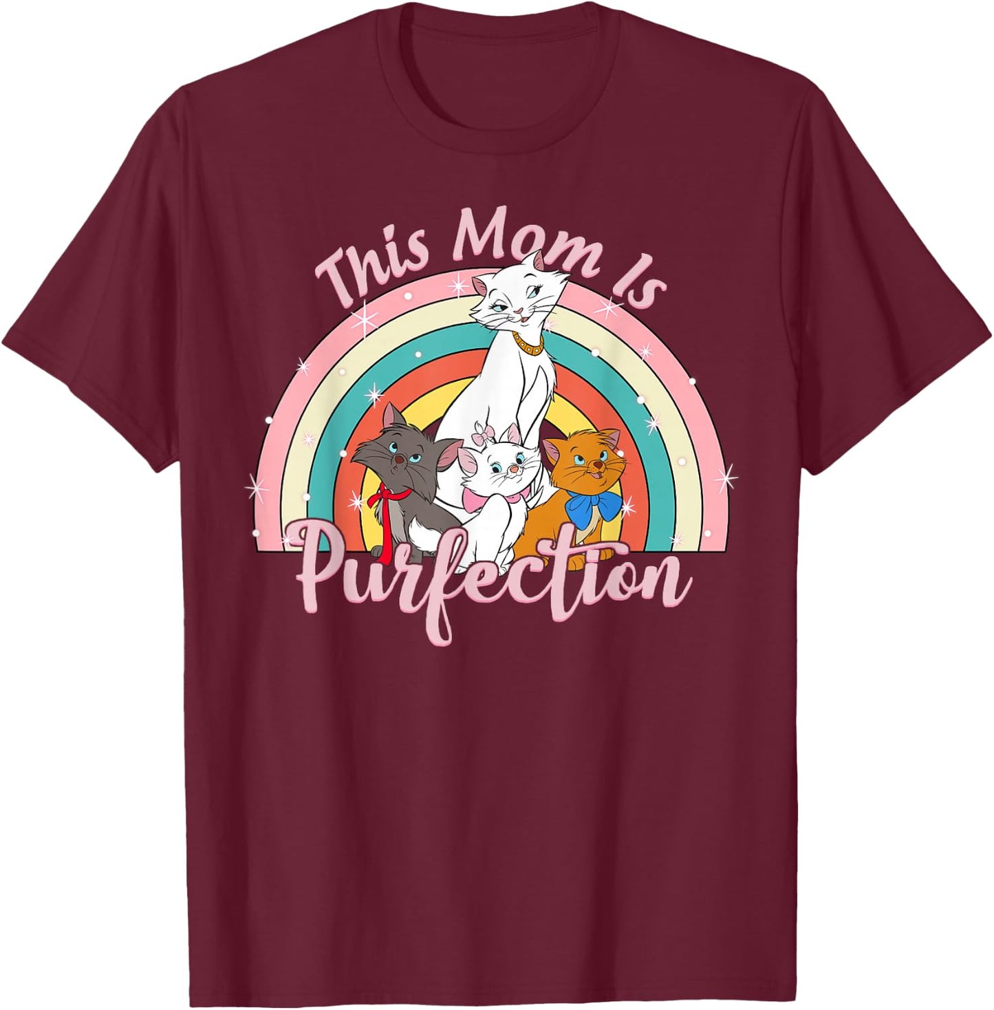 Disney Mother's Day The Aristocats This Mom Is Purfection T-Shirt - T-Shirt | Maroon