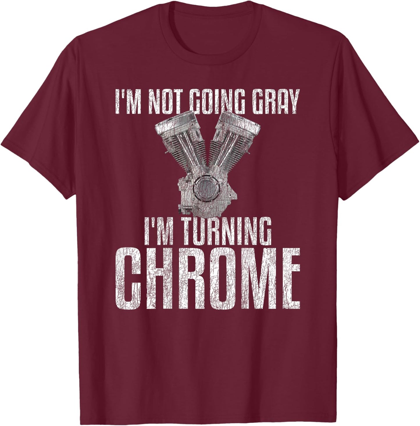 Motorcycle Dad Gifts, Father's Day Motorcycle Gifts Chopper T-Shirt - T-Shirt | Maroon