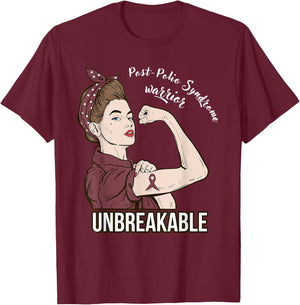 Post-Polio Syndrome Awareness Warrior Support Fight T-Shirt - T-Shirt | Maroon
