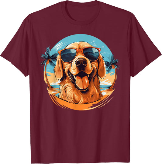 Golden Retriever for Kid Boys Girls Funny Dog Lover T-Shirt - T-Shirt | Maroon