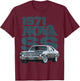 1971 71 Chevys Nova 2 Classic Car Old School Muscle Car T-Shirt - T-Shirt | Maroon