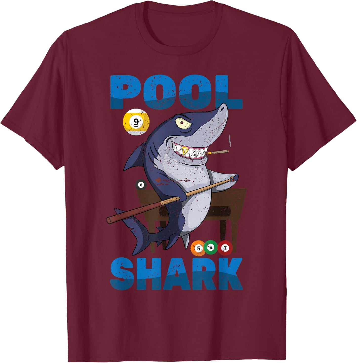 Billiards - Pool Shark - Snooker Player - Bar Pub - Animals T-Shirt - T-Shirt | Maroon