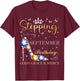 Stepping Into My September Birthday With God's Grace T-Shirt - T-Shirt | Maroon