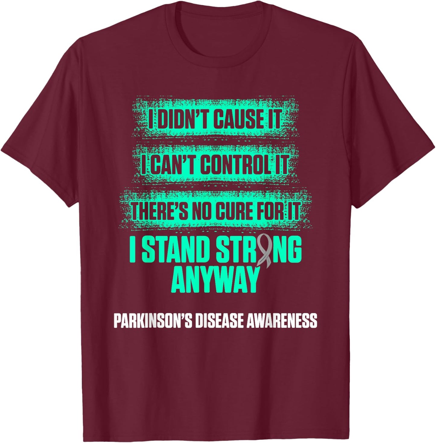 Parkinsons Disease Awareness Cause Warrior Survivor T-Shirt - T-Shirt | Maroon