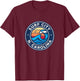 Surf City North Carolina NC Vintage Nautical Waves Design T-Shirt - T-Shirt | Maroon