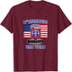 82nd Airborne Combat Veteran- Infantry (Front Design) T-Shirt - T-Shirt | Maroon