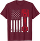 Car Enthusiast - American Flag Piston Muscle Car Gift T-Shirt - T-Shirt | Maroon