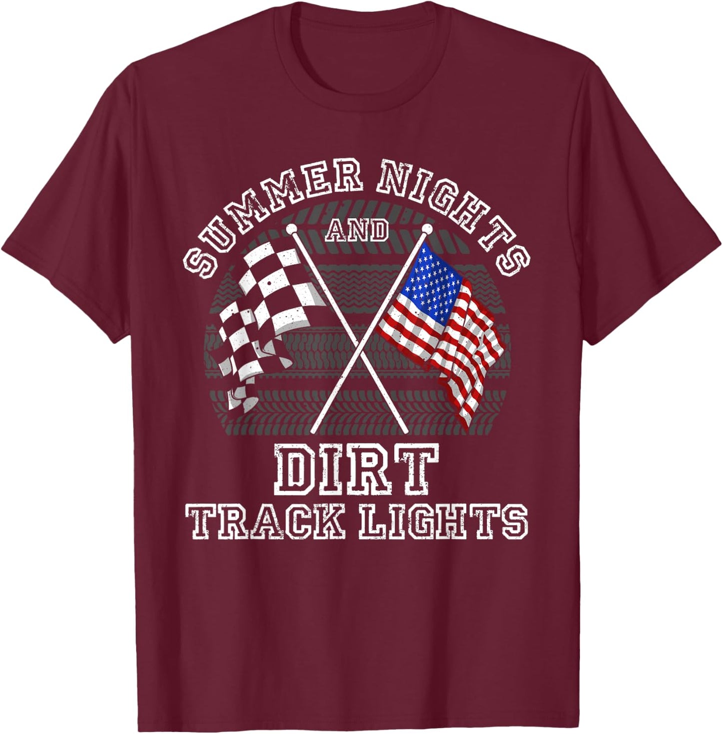 Funny Dirt Racing Gift Women Cool Dirt Track Racing T-Shirt - T-Shirt | Maroon
