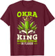 Okra Green Vegetable Gardening Food Okra Recipe T-Shirt - T-Shirt | Maroon