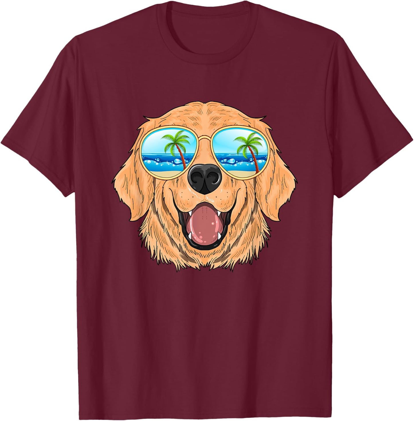 Cute funny Labrador golden retriever gifts for T-Shirt - T-Shirt | Maroon